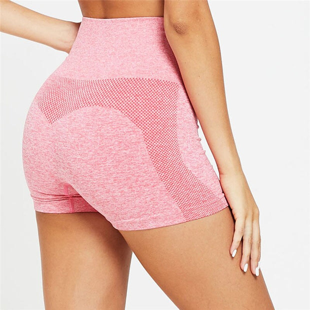 SVOKOR Women Fitness Shorts Push Up Pink Shorts Casual Ladies Slim High Waist Bottom Short Leggings Workout Running