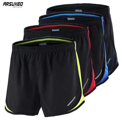 ARSUXEO Running Shorts Men 2 in 1 Sport Athletic Crossfit Fitness Gym Shorts Pants Workout Clothes Marathon Sportswear B165