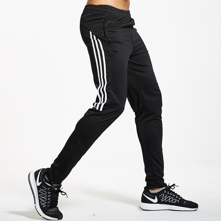 Men's Sweatpants Gyms Fitness Bodybuilding Joggers Workout Trousers Zipper Football Soccer Pants Training Sport Srousers