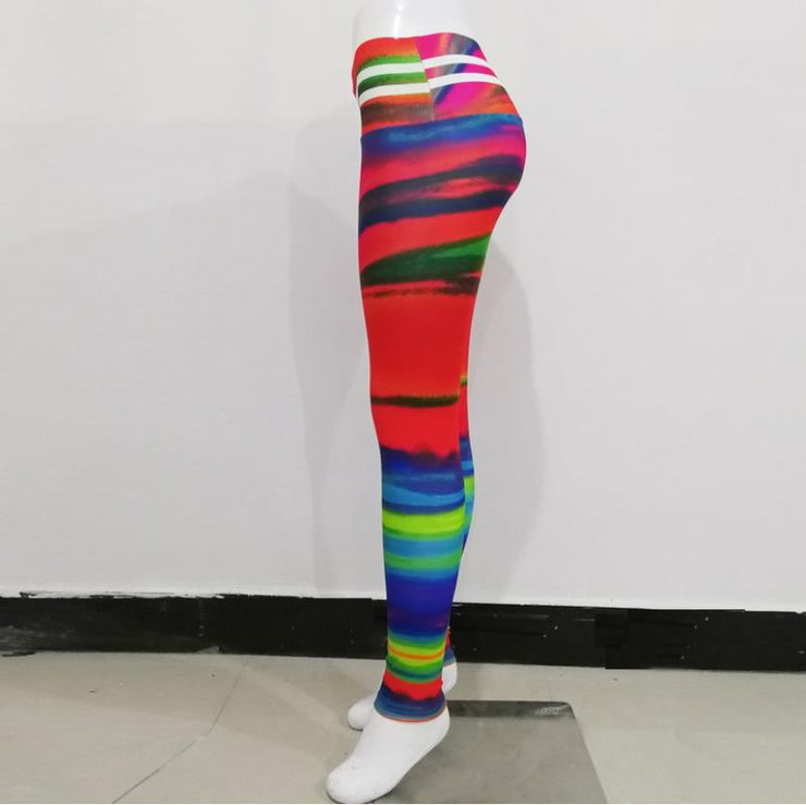 Leggings Sexy Women's Leggings Stretchy High Waist Printing Butt Lift Pants Hip Push up Workout Stretch Trousers Fitness Pants