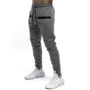 New Mens Jogger Zip pocket Sweatpants Man Gyms Workout Fitness Cotton Trousers Male Casual Fashion Skinny Track Pants Winter
