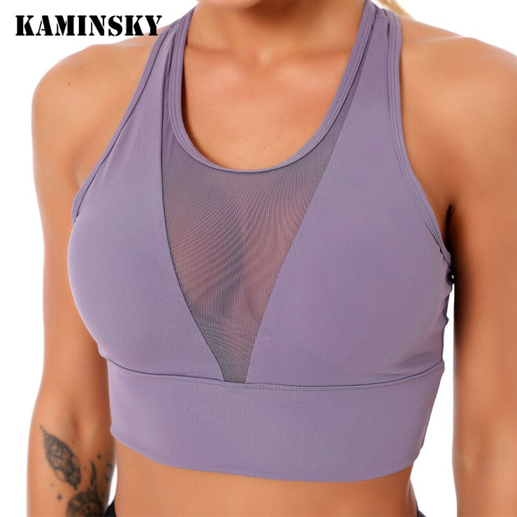 Kaminsky Women Push Up Bra Gym Exercise Fitness Bras Workout Running Sexy Bra Lady Sport Bra New Sports Wear For Gym Sports Bras